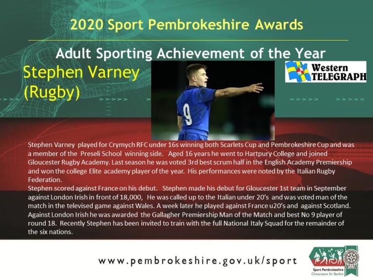 Adult Achievement - Stephen Varney